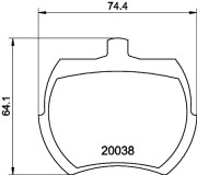 8DB 355 007-081 Sada brzdových destiček, kotoučová brzda HELLA PAGID