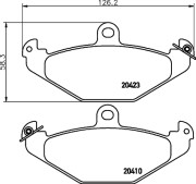 8DB 355 019-401 Sada brzdových destiček, kotoučová brzda HELLA PAGID