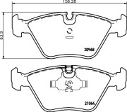 8DB 355 007-411 Sada brzdových destiček, kotoučová brzda HELLA PAGID