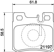 8DB 355 007-361 Sada brzdových destiček, kotoučová brzda HELLA PAGID