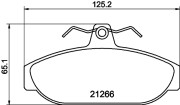 8DB 355 017-721 Sada brzdových destiček, kotoučová brzda HELLA PAGID