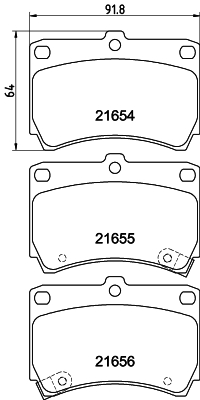 8DB 355 016-431 Sada brzdových destiček, kotoučová brzda HELLA PAGID