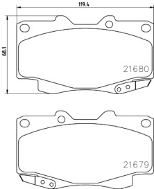 8DB 355 013-481 Sada brzdových destiček, kotoučová brzda HELLA PAGID