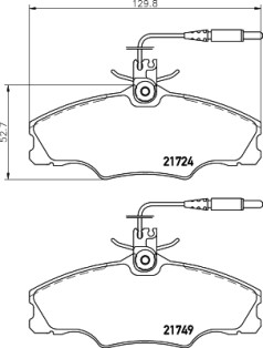 8DB 355 018-201 Sada brzdových destiček, kotoučová brzda HELLA PAGID