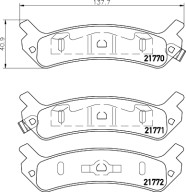 8DB 355 016-901 Sada brzdových destiček, kotoučová brzda HELLA PAGID