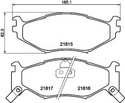 8DB 355 008-211 Sada brzdových destiček, kotoučová brzda HELLA PAGID