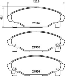 8DB 355 016-991 Sada brzdových destiček, kotoučová brzda HELLA PAGID