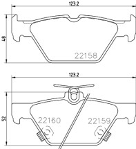 8DB 355 023-341 Sada brzdových destiček, kotoučová brzda HELLA PAGID