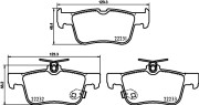 8DB 355 037-791 Sada brzdových destiček, kotoučová brzda HELLA PAGID