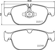 8DB 355 024-801 Sada brzdových destiček, kotoučová brzda HELLA PAGID