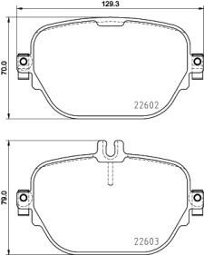 8DB 355 031-711 Sada brzdových destiček, kotoučová brzda HELLA PAGID