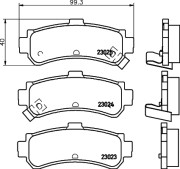 8DB 355 017-191 Sada brzdových destiček, kotoučová brzda HELLA PAGID