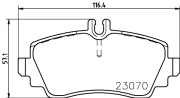 8DB 355 018-311 Sada brzdových destiček, kotoučová brzda HELLA PAGID