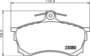 8DB 355 016-671 Sada brzdových destiček, kotoučová brzda HELLA PAGID