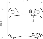 8DB 355 008-831 Sada brzdových destiček, kotoučová brzda HELLA PAGID