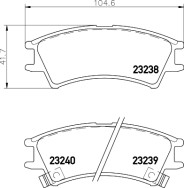 8DB 355 017-051 Sada brzdových destiček, kotoučová brzda HELLA PAGID