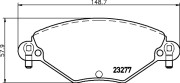 8DB 355 019-411 Sada brzdových destiček, kotoučová brzda HELLA PAGID