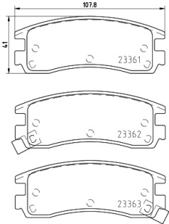 8DB 355 016-961 Sada brzdových destiček, kotoučová brzda HELLA PAGID