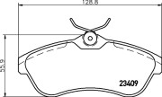 8DB 355 009-321 Sada brzdových destiček, kotoučová brzda HELLA PAGID