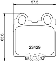 8DB 355 011-591 Sada brzdových destiček, kotoučová brzda HELLA PAGID