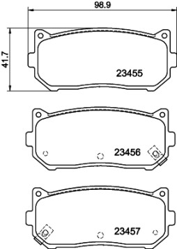 8DB 355 009-341 Sada brzdových destiček, kotoučová brzda HELLA PAGID