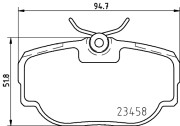 8DB 355 009-541 Sada brzdových destiček, kotoučová brzda HELLA PAGID