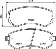 8DB 355 017-201 Sada brzdových destiček, kotoučová brzda HELLA PAGID