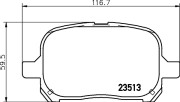 8DB 355 009-351 Sada brzdových destiček, kotoučová brzda HELLA PAGID