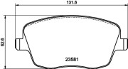 8DB 355 018-801 Sada brzdových destiček, kotoučová brzda HELLA PAGID