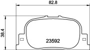 8DB 355 010-001 Sada brzdových destiček, kotoučová brzda HELLA PAGID