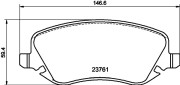 8DB 355 018-761 Sada brzdových destiček, kotoučová brzda HELLA PAGID