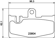 8DB 355 011-661 Sada brzdových destiček, kotoučová brzda HELLA PAGID