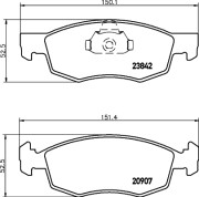 8DB 355 010-321 Sada brzdových destiček, kotoučová brzda HELLA PAGID