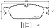 8DB 355 012-251 Sada brzdových destiček, kotoučová brzda HELLA PAGID