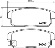 8DB 355 010-891 Sada brzdových destiček, kotoučová brzda HELLA PAGID