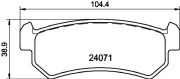 8DB 355 011-451 Sada brzdových destiček, kotoučová brzda HELLA PAGID