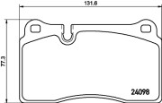 8DB 355 011-851 Sada brzdových destiček, kotoučová brzda HELLA PAGID