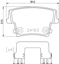 8DB 355 025-051 Sada brzdových destiček, kotoučová brzda HELLA PAGID