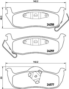 8DB 355 012-181 Sada brzdových destiček, kotoučová brzda HELLA PAGID