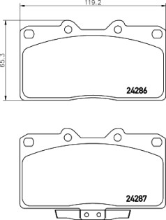 8DB 355 006-641 Sada brzdových destiček, kotoučová brzda HELLA PAGID