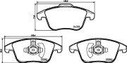 8DB 355 037-781 Sada brzdových destiček, kotoučová brzda HELLA PAGID