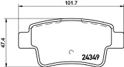 8DB 355 012-391 Sada brzdových destiček, kotoučová brzda HELLA PAGID