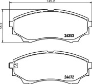 8DB 355 012-381 Sada brzdových destiček, kotoučová brzda HELLA PAGID