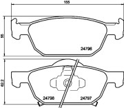 8DB 355 013-891 Sada brzdových destiček, kotoučová brzda HELLA PAGID