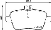 8DB 355 019-641 Sada brzdových destiček, kotoučová brzda HELLA PAGID