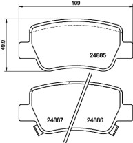 8DB 355 014-641 Sada brzdových destiček, kotoučová brzda HELLA PAGID