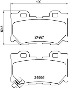 8DB 355 014-851 Sada brzdových destiček, kotoučová brzda HELLA PAGID