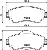 8DB 355 015-931 Sada brzdových destiček, kotoučová brzda HELLA PAGID