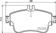 8DB 355 019-751 Sada brzdových destiček, kotoučová brzda HELLA PAGID