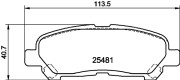 8DB 355 020-131 Sada brzdových destiček, kotoučová brzda HELLA PAGID